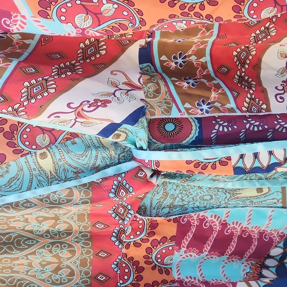 Cabi Boho Patchwork Festival Kimono Wrap Bias Slip Bold Fairy Floral Medium Y2k - Picture 4 of 5